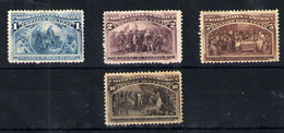 Estados Unidos Nº 81/82,85,88. Año 1893 - Unused Stamps