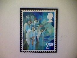 Great Britain, Scott #4177, Used(o), 2021, Cubist Christmas: Angels, 2nd - Non Classés