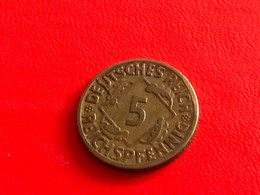 Umlaufmünze Deutsches Reich 5 Pfennig 1925 Münzzeichen D - 5 Rentenpfennig & 5 Reichspfennig