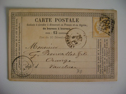 FRANCE - CARTE POSTALE PRECURSOR SENT IN 1873 IN THE STATE - Precursor Cards