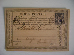FRANCE - CARTE POSTALE PRECURSOR SENT IN 1879 IN THE STATE - Voorloper Kaarten