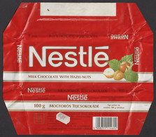 1990 HUNGARY Szerencsi  Nestlé MILK Hazelnut CHOCOLATE - LABEL VIGNETTE Paper Package - Switzerland Licence - Chocolat