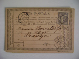 FRANCE - CARTE POSTALE PRECURSOR SENT IN 1877 IN THE STATE - Precursor Cards