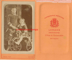 CDV  Par Lorans à Nevers-enfant Sur Son Cheval Tricycle - Ancianas (antes De 1900)
