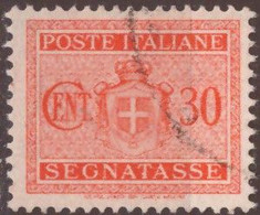 Italia Segnatasse 1945 Ruota/no Fasci 30c. Un#88 (o) - Impuestos