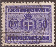 Italia Segnatasse 1945 Ruota/no Fasci 50c. Un#90 (o) - Portomarken