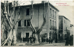 Cpa  Sallèles D' Aude  Le Bureau De Poste,  Animée - Salleles D'Aude