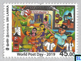 Sri Lanka Stamps 2019, World Post Day, Postman, Bicycle, Postbox, MNH - Sri Lanka (Ceilán) (1948-...)