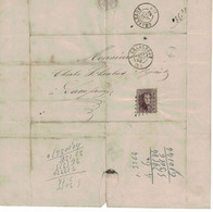 Marcinelle. Càd Charleroy 23 Juin 1865.Lerat Fils => Charles Sclaubas. Cachet Du Facteur I - 1849-1865 Médaillons (Autres)