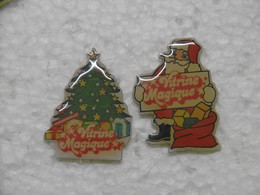 Pin's NOËL Père Noël Sapin De Noël -  Lot De 2 Pins Pin VITRINE MAGIQUE - Navidad