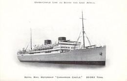 CPA Royal Mail Motorship Carnarvon Castle.- Union Castle Line To South And East Africa - Koopvaardij
