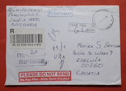 Bulgaria Envelope To Croatia 2018 - Brieven En Documenten