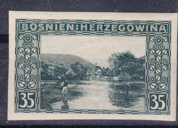 Austria Occupation Of Bosnia 1906 Pictorials Mi#38 U, Imperforated, With Gum Mint Hinged - Unused Stamps