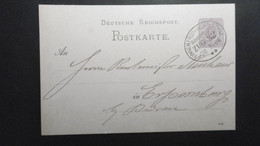 Deutsches Reich Mi. GA Karte P 12/01 Druckv.3 84 Mit Luxus Zugstempel Finnentrop-Rothmüle Zug 32 Am 20.7.1884 - Entiers Postaux