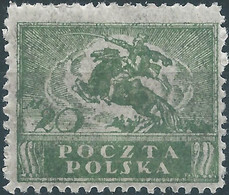 POLONIA-POLAND-POLSKA,1919 South And North Poland Issues,20M Green,Mint - Unused Stamps