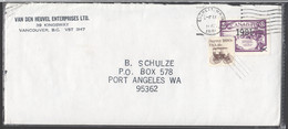 1981 Canphil Postal Strike Cover Vancouver To Blaine WA $3 With US Stamp And Cancels - Local, Strike, Seals & Cinderellas