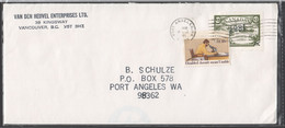 1981  Canphil Services Vancouver BC To Blaine WA  $2 Postal Strike Cover - Local, Strike, Seals & Cinderellas