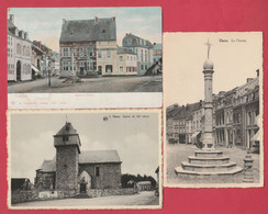 Theux - 3 Cartes Postales... Le Perron , Joli Cachet , La Place Et L'Eglise ( Voir Verso ) - Theux