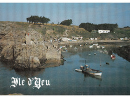 (RECTO / VERSO) ILE D' YEU - N° 11 T - L' ENTREE DU PORT DE LA MEULE - CPM GF - Ile D'Yeu