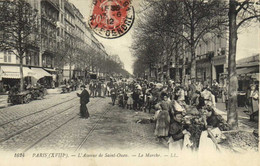 PARIS (XVIIIe) L'Avenue De Saint Ouen Le Marché RV - District 18