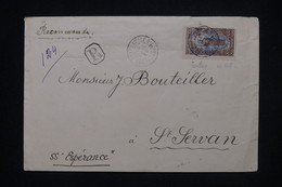CONGO - Enveloppe En Recommandé De Brazzaville Pour St Servan En  1913 Par Le S/S Espérance- L 119973 - Covers & Documents