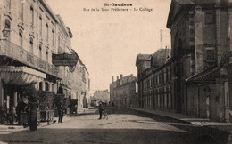 St Saint Gaudens (31) Rue De La Sous Préfecture - Le Collège Et L'Hôtel Ferrière - Editions Cases - Carte De 1915 - Saint Gaudens