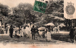 Exposition De Toulouse 1908 - Défilé Des Noirs (avec Landau) Avec Armoiries, Souvenir De Toulouse - Carte N° 38 - Toulouse