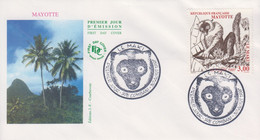 Enveloppe  FDC   1er   Jour    MAYOTTE     Le   MAKI     COMBANI    1997 - Autres & Non Classés