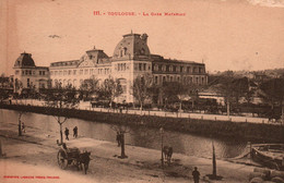 Toulouse - La Gare Matabiau Et Le Canal - Edition Labouche Frères - Carte Animée N° 111 - Toulouse
