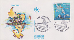 Enveloppe  FDC  1er  Jour    MAYOTTE    Oiseau  :  Le  Paille  En  Queue   DZOUMOGNE   2011 - Sonstige & Ohne Zuordnung