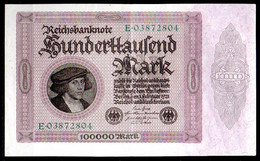 659-Allemagne 2x100 000m 1923 E038 Numéros Consécutifs - 100000 Mark