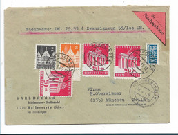 Bi-B148 / DEUTSCHLAND - Helft Berlin 20 Pfg. (3 X) + Bauten 2 + 8 Pfg. 1949 Auf Nachnahme - Brieven En Documenten