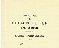 ENTETE CHEMIN DE FER DU NORD LIGNES NORD BELGES JEMAPPES BELGIQUE 1914 - 1900 – 1949