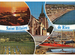 (RECTO / VERSO) SAINT HILAIRE DE RIEZ - SION SUR OCEAN - MULTIVUES AVEC LES CAMPINGS - CPSM GF - Saint Hilaire De Riez