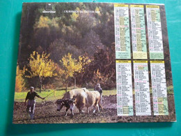 Calendrier 1991 Oberthur Attelage Bœufs Battage Campagne Labour Moisson Almanach Facteur PTT POSTE Département Sarthe - Grand Format : 1991-00