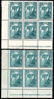 800.GREECE.1927 25 L.MOUNT ATHOS HELLAS 470 & 470b PALE BLUE PAPER BLOCK OF 6 .5 MNH,1 MH. - Nuevos