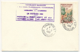 MADAGASCAR - Semaine De L'Arbre - TANANARIVE - 1/6 Février 1960 - Non Adressée - Madagascar (1960-...)