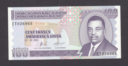 100 CENT FRANCS 1993 BANQUE DE LA REPUBLIQUE DU BURUNDI   BANKNOTE - Burundi