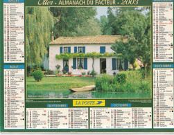 ALMANACH DU FACTEUR: Calendrier Des Postes 2003, SOMME, Pays Du Mont-Blanc (74), Maison Maraichine, Marais Poitevin - Grand Format : 2001-...