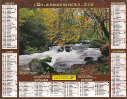 ALMANACH DU FACTEUR: Calendrier Des Postes 2006, SOMME, Lyons-la-Forêt, Eure, Huelgoat Finistère - Grand Format : 2001-...