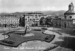 3120"TORINO -PIAZZA CARLO EMANUELE II (CARLINA)"   ANIMATA  ANNI 50 - Places & Squares