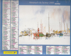 ALMANACH DU FACTEUR: Calendrier Des Postes 2000, SOMME, Aquarelle De M.M. Flambard: Douarnenez, Port De Doëlan, - Grand Format : 1991-00