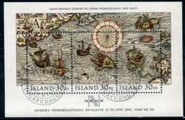 ICELAND 1989 Stamp Day: NORDIA '91 Block  Used.  Michel Block 10 - Used Stamps