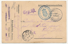 Carte Prisonnier Français - Camp De Königsbrück (Sachsen) - 30/3/1915 - Censure - Guerre De 1914-18