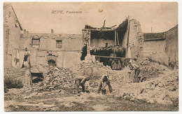 CPA - BEINE (Yonne) - Légende "Frankreich" - 4 Personnes (militaires ?) Dans Une Maison En Ruines - Autres & Non Classés
