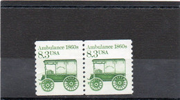 ETATS-UNIS   2 Timbres 8,3 C Se Tenant   1985   Y&T : 1591   Roulette Neufs Sans Charnière - Coils & Coil Singles