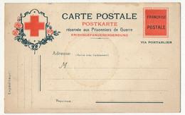 Carte Postale Réservée Aux Prisonniers De Guerre - Via Pontarlier - Neuve - Guerra De 1914-18