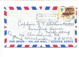 BERMUDES - Affranchissement Sur Lettre Par Avion -  Fleurs Surch. "Heath Nixon December 1971" - Bermuda
