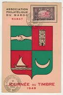 France // Ex-colonies // Maroc // Carte De La Journée Du Timbre 1949 à Rabat Le 29.05.1949 - Storia Postale