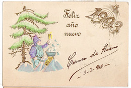 CPA - Illustrateur Lutin - Gaufrée  -année 1903 - Voor 1900